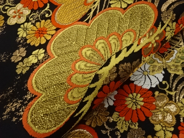 沸騰ブラドン 市松模様に花が織られた袋帯 着物 111w | www.dubohinj.si